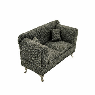 Juwelenkistje Versa Grijs Polyester Metaal Spiegel Hout MDF 9,5 X 12,5 X 23,5 CM Sofa 3