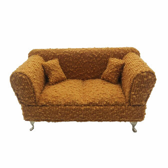Juwelenkistje Versa Mosterd Polyester Metaal Spiegel Hout MDF 9,5 X 12,5 X 23,5 CM Sofa 1