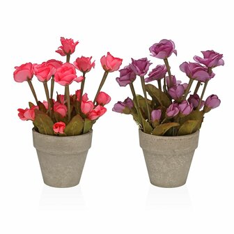 Decoratieve plant Versa Ijzer Textiel Plastic 11 x 27 cm 1