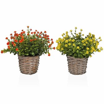 Decoratieve plant Versa Ijzer Textiel Plastic 16 x 21 cm 1