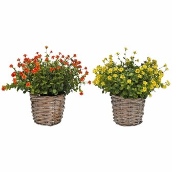 Decoratieve plant Versa Ijzer Textiel Plastic 16 x 21 cm 2