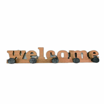 Wandkapstok Versa Welcome Wit Hout MDF 4 X 5,5 X 34,5 CM 1