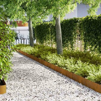 Gazonranden 10 pcs Bruin 100 x 0.5 x 20 cm Cortenstaal 1