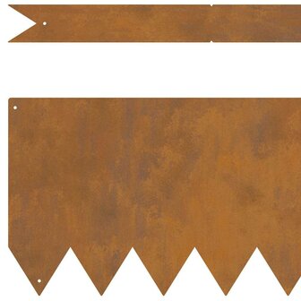 Gazonranden 10 pcs Bruin 100 x 0.5 x 20 cm Cortenstaal 4
