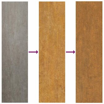 Gazonranden 10 pcs Bruin 100 x 0.5 x 20 cm Cortenstaal 5