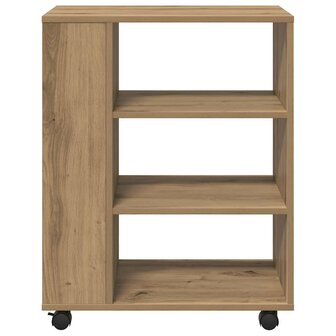 Rolkast 60x35x75 cm bewerkt hout artisanaal eikenkleurig 5