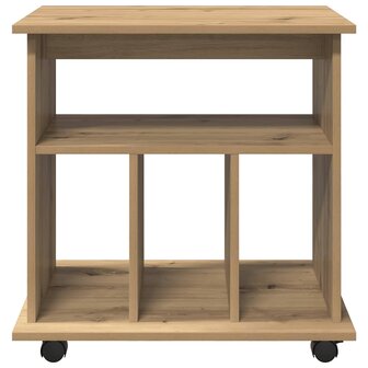 Rolkast 60x45x60 cm bewerkt hout artisanaal eikenkleurig 5