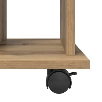 Rolkast 60x45x60 cm bewerkt hout artisanaal eikenkleurig 8