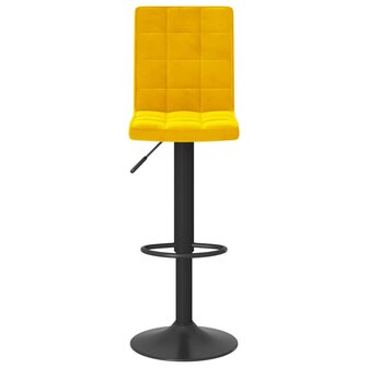 Barkruk fluweel mosterdgeel 3