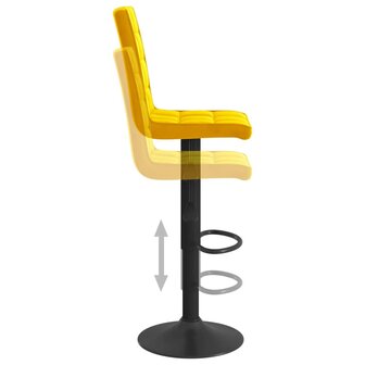Barkruk fluweel mosterdgeel 6
