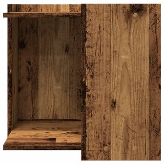 Kattenbakkast 53x53x51 cm bewerkt hout oud houtkleurig 4