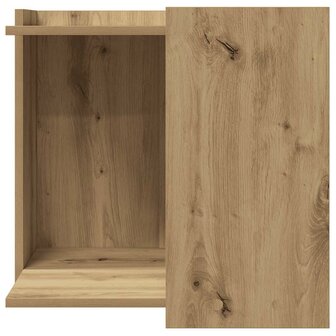 Kattenbakkast 53x53x51 cm bewerkt hout artisanaal eikenkleurig 4