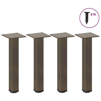 Salontafelpoten 4 st 42-44 cm staal naturel 1
