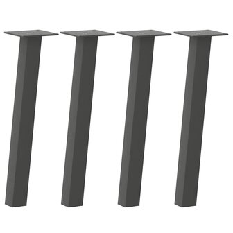 Salontafelpoten 4 st 42 cm staal antraciet 2