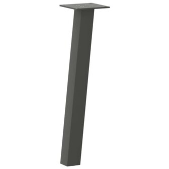 Salontafelpoten 4 st 42 cm staal antraciet 4
