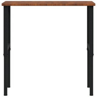 Werkbank rechthoek 100x60x(71,5-98) cm eikenhout donkerbruin 4