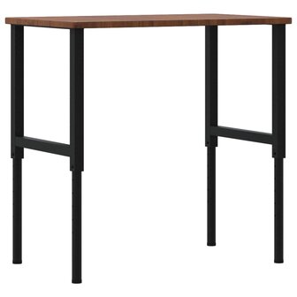 Werkbank rechthoek 100x60x(71,5-98) cm eikenhout donkerbruin 7