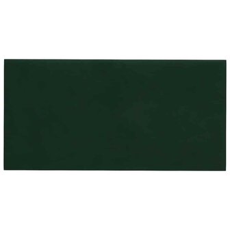 Wandpanelen 12 st 0,54 m&sup2; 30x15 cm fluweel donkergroen 3