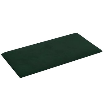 Wandpanelen 12 st 0,54 m&sup2; 30x15 cm fluweel donkergroen 4