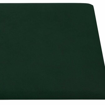 Wandpanelen 12 st 0,54 m&sup2; 30x15 cm fluweel donkergroen 5