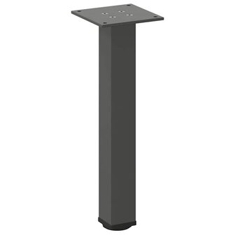Salontafelpoten 4 st 42-44 cm staal antraciet 4