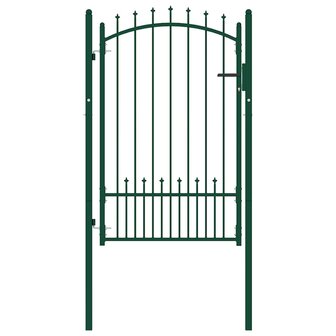 Poort met speerpunten 100x150 cm staal groen 2