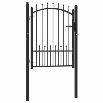 Hekpoort met slot Zwart 100 x 125 cm Poedergecoat staal 2