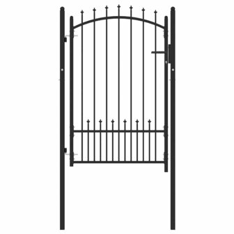 Hekpoort met slot Zwart 100 x 150 cm Poedergecoat staal 1