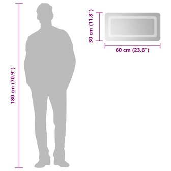 Badkamerspiegel LED 60x30 cm 6