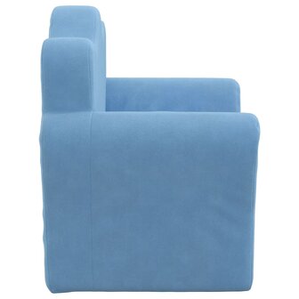Kinderbank zacht pluche blauw 4