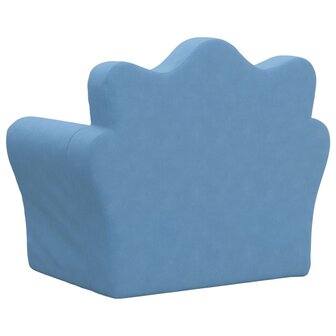 Kinderbank zacht pluche blauw 5
