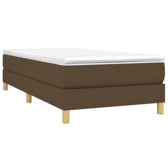 Bedframe zonder matras 90x190 cm stof donkerbruin 3