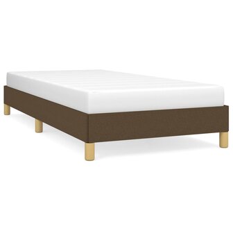 Bedframe zonder matras 90x190 cm stof donkerbruin 2