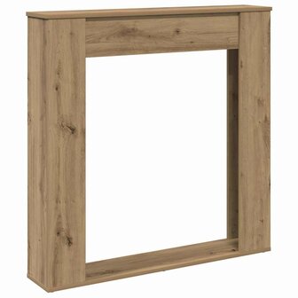 Haardombouw 100x20x100 cm bewerkt hout artisanaal eikenkleurig 2