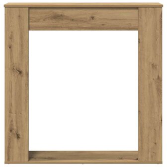 Haardombouw 100x20x100 cm bewerkt hout artisanaal eikenkleurig 4