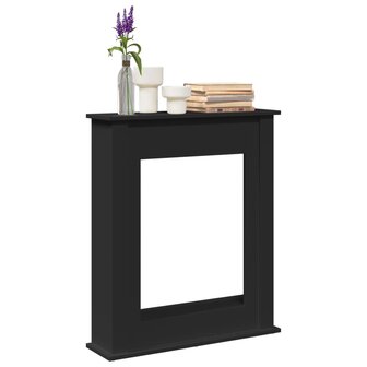 Haardombouw 75x20x87,5 cm bewerkt hout zwart 1