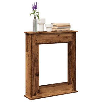 Haardombouw 75x20x87,5 cm bewerkt hout oud houtkleurig 1