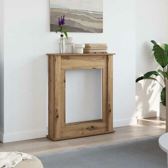 Haardombouw 75x20x87,5 cm bewerkt hout artisanaal eikenkleurig 3