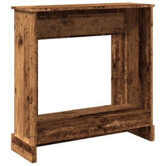 Haardombouw 90x30x90 cm bewerkt hout oud houtkleurig 6