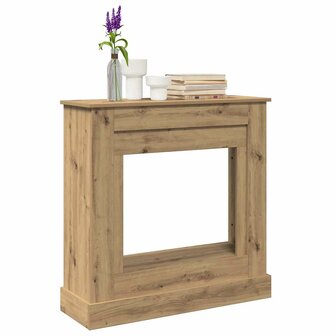 Haardombouw 90x30x90 cm bewerkt hout artisanaal eikenkleurig 1