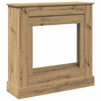 Haardombouw 90x30x90 cm bewerkt hout artisanaal eikenkleurig 2