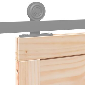 Schuifdeur Bruin 100 x 210 cm Massief grenenhout 8