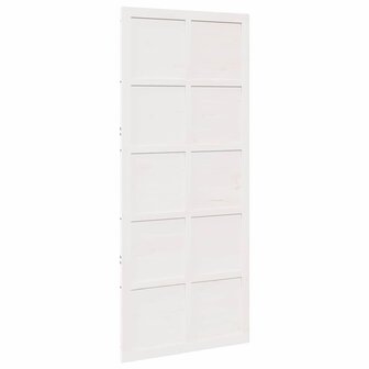 Schuifdeur Wit 100 x 210 cm Massief grenenhout 2
