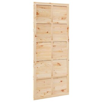 Schuifdeur Bruin 90 x 210 cm Massief grenenhout 2