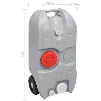 Watertank op wielen 40 L grijs 7