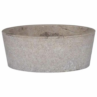 Gootsteen &Oslash;40x15 cm marmer grijs 1