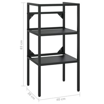 Wastafelframe 40x38x83 cm ijzer zwart 7