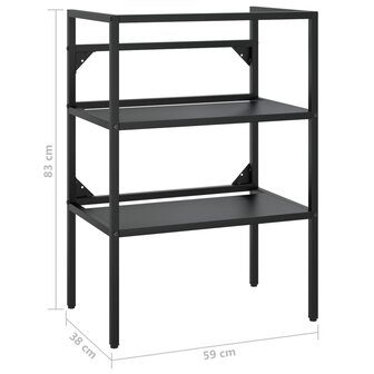 Wastafelframe 59x38x83 cm ijzer zwart 7