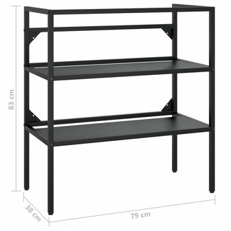 Wastafelframe 79x38x83 cm ijzer zwart 7