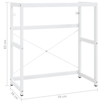 Wastafelframe 79x38x83 cm ijzer wit 7